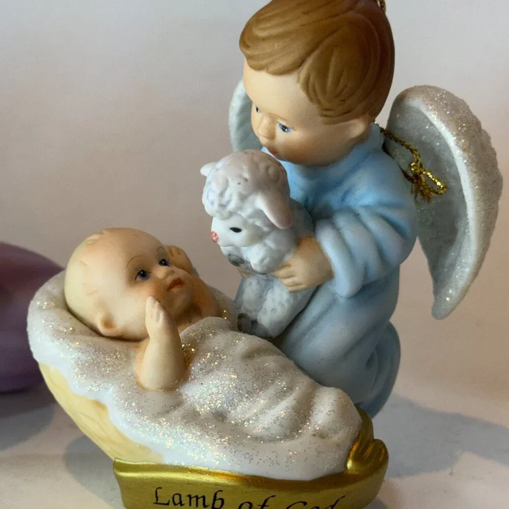 Ashton-Drake Nativity Angels “Eternal Light & Sweet Baby Jesus” – Set of 2